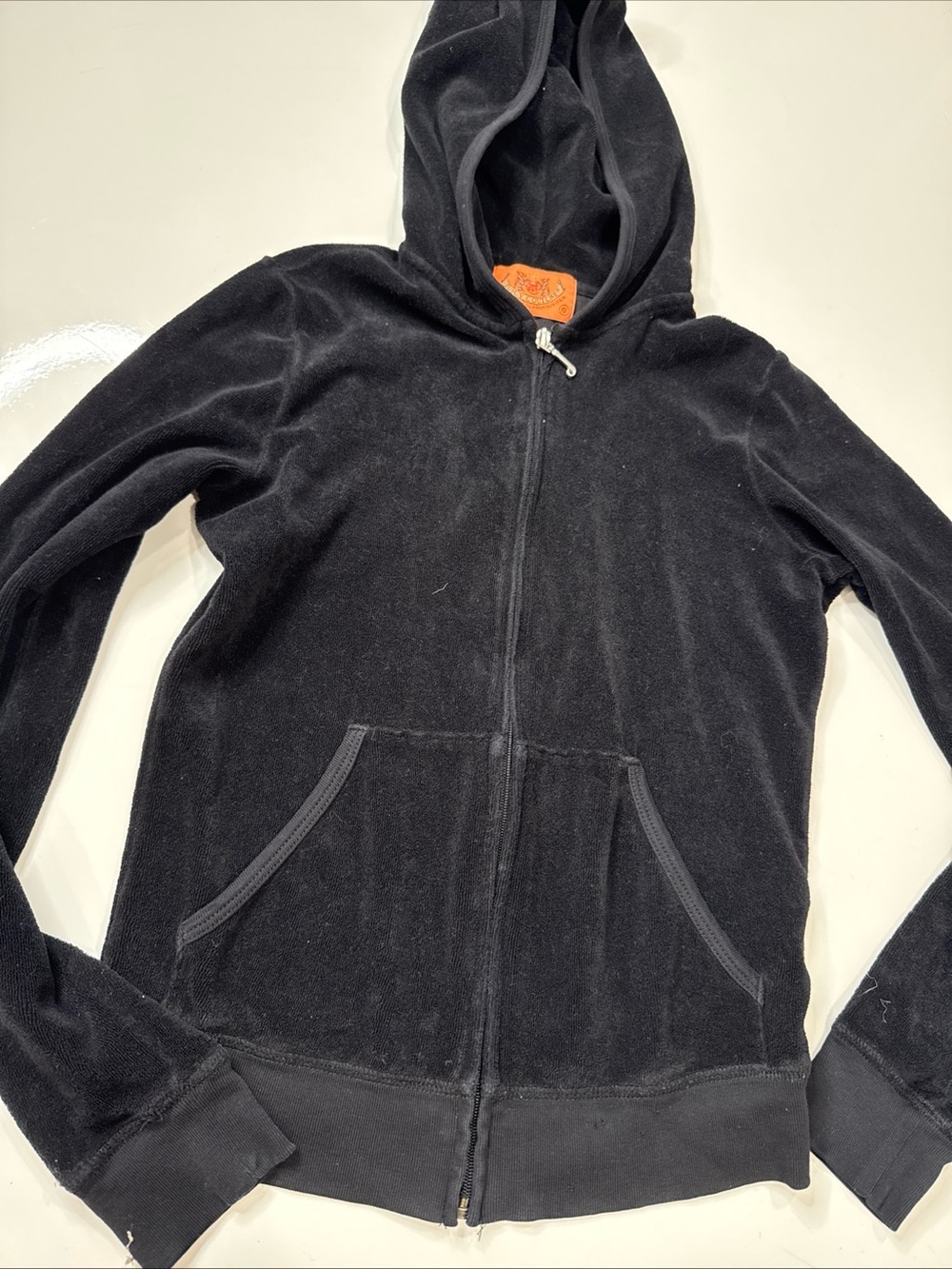VINTAGE Juicy Couture Terry zip-up hoodie/jacket Black Color size S